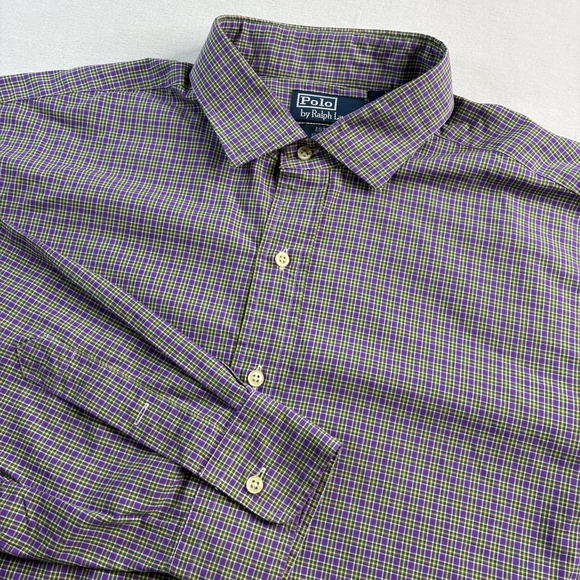Polo By Ralph Lauren Estate Classic Fit Dress Shirt Men's Size 18 XXL Multicolor - Picture 2 of 16